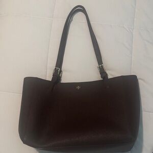 Tory Burch Dark Brown Leather Tote